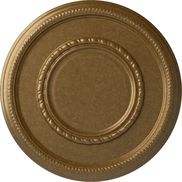 Ekena Millwork Federal Roped Large Ceiling Medallion (Fits Canopies up to 7 3/4"), 17 3/8"OD x 1 1/8"P, Pale Gold CM17FEPAS - main